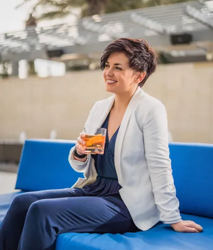 Cathryn working on product design